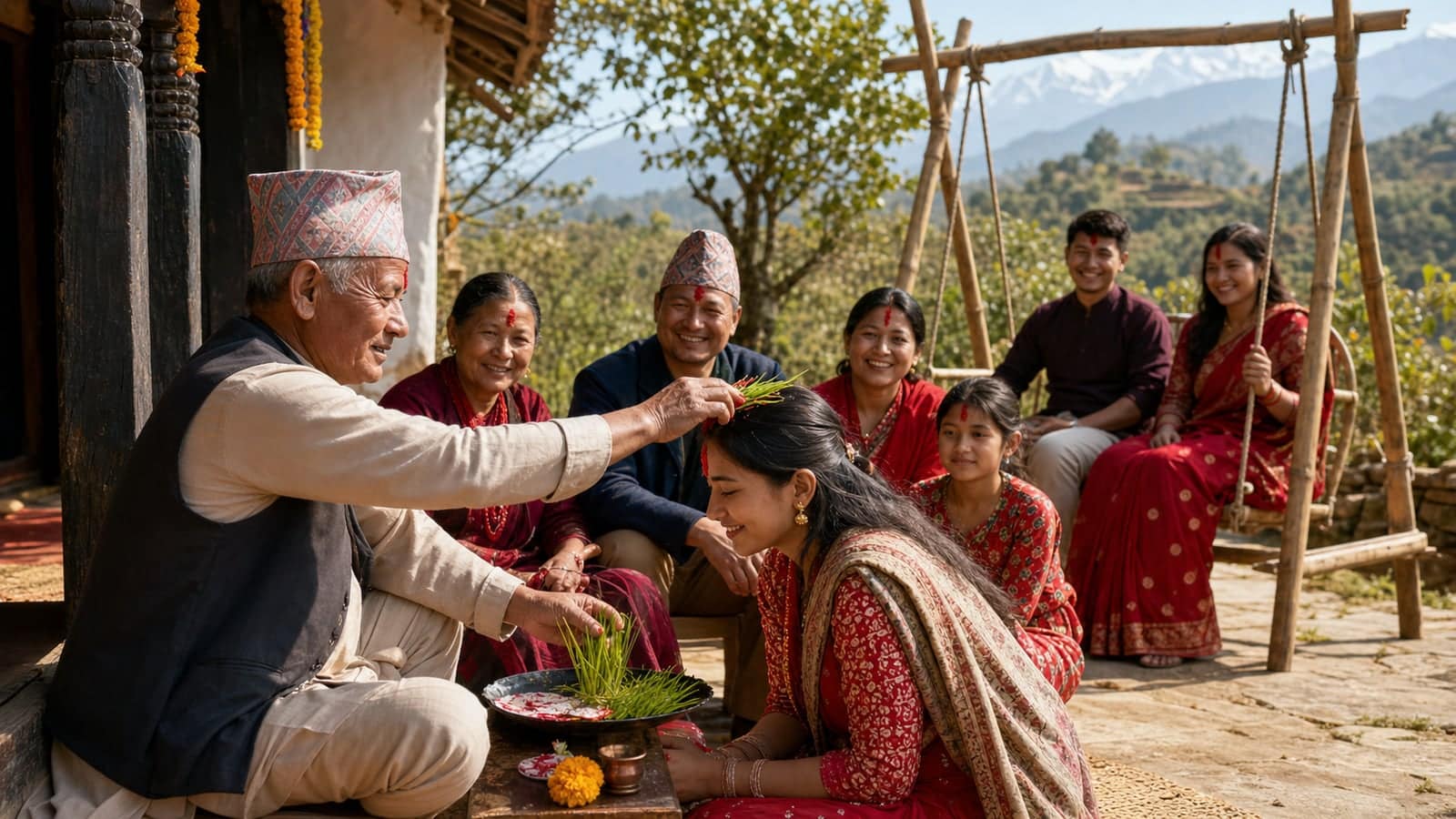 Dashain celebration in Nepal