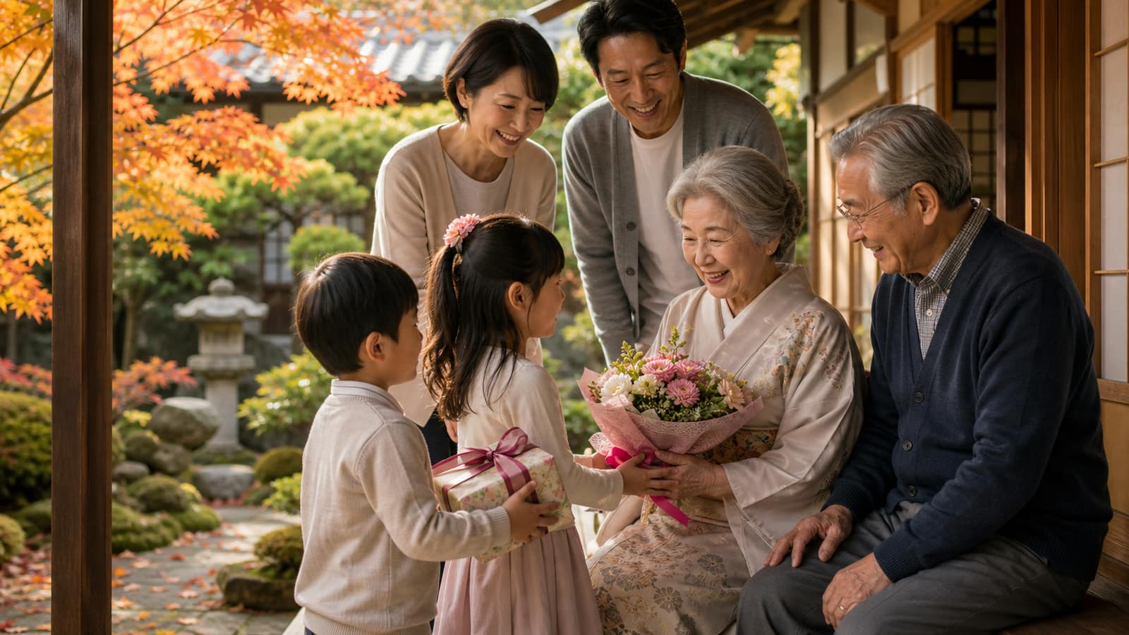 Respect for the Aged Day celebration in Japan