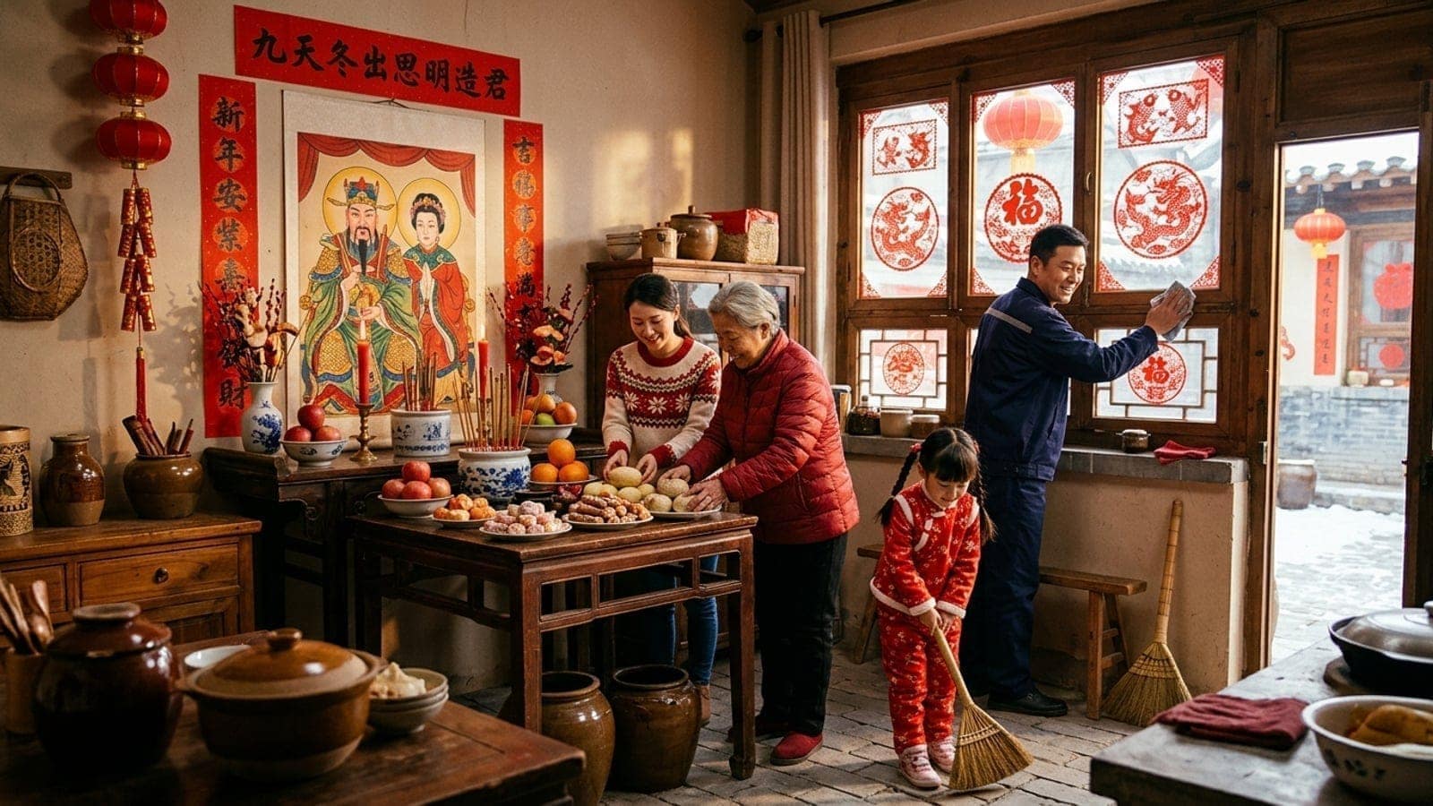 Little New Year (Xiaonian) celebration in China
